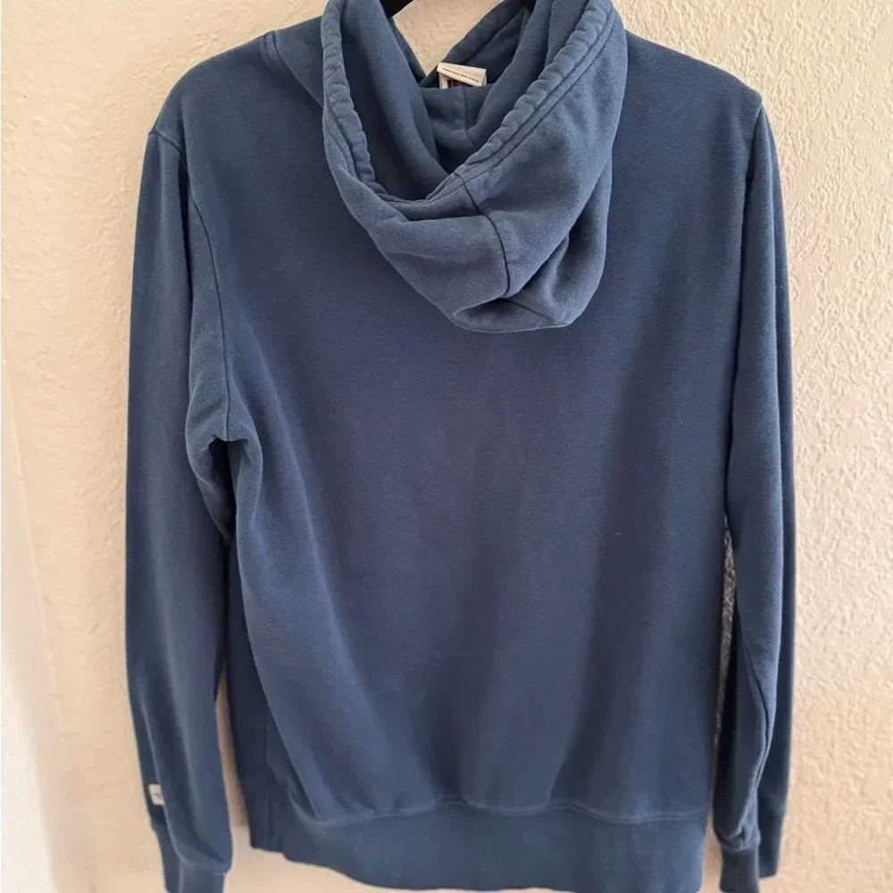 The North Face Blue Pullover Hoodie with Ribbed Cuffs